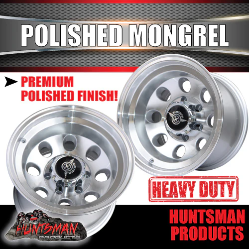 15X10 -44 Mongrel Alloy Mag Rim 6/139.7 pcd Polished Fits Toyota, Patrol etc - Image 5