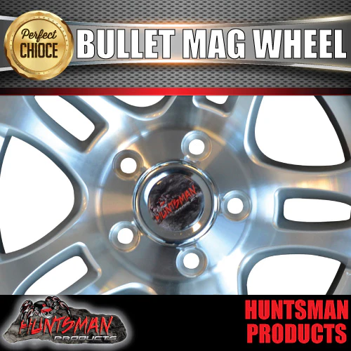 15x5 Trailer Caravan Ford Stud Pattern Bullet Alloy Mag Wheel Rim.  5/114.3 PCD - Image 4