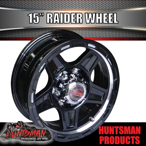 15X6 6 Stud Silver Ring Raider Alloy Mag Wheel Caravan Trailer Boat Jetski 6/139.7 PCD - Image 3