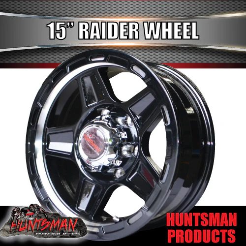 15X6 6 Stud Silver Ring Raider Alloy Mag Wheel Caravan Trailer Boat Jetski 6/139.7 PCD - Image 4