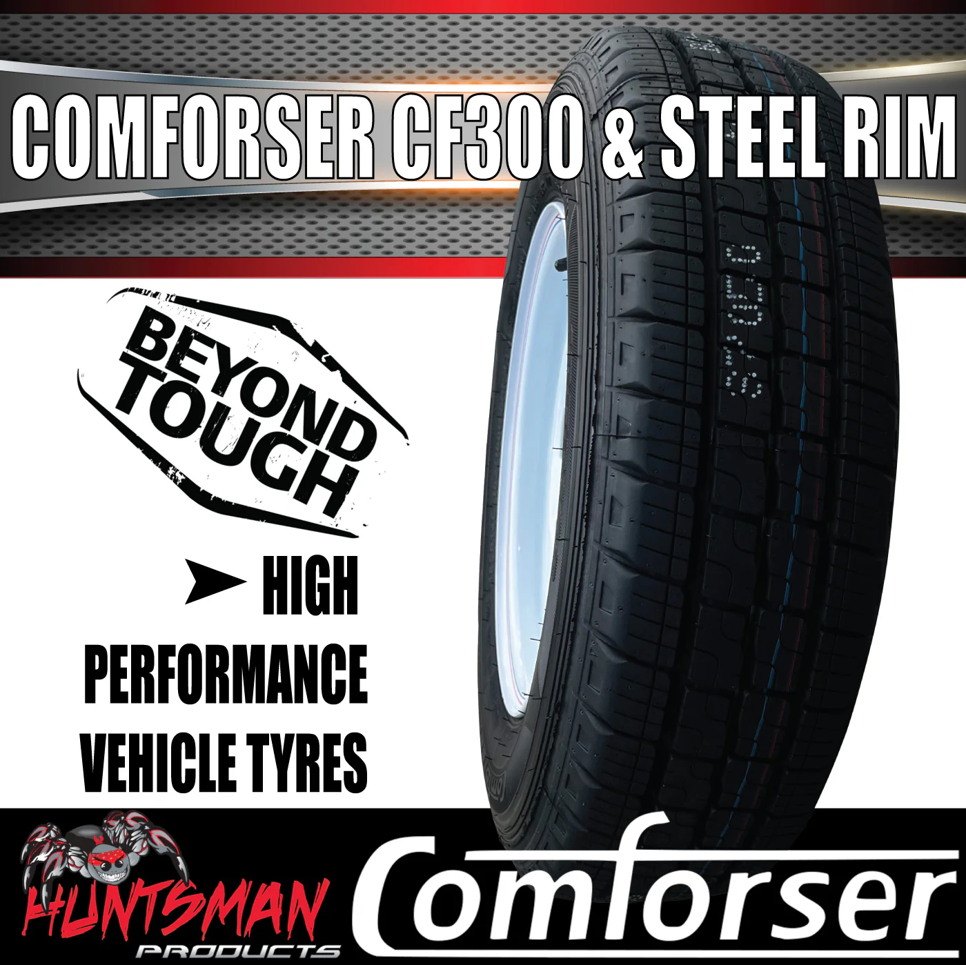 15" 6 Stud Caravan Camper Trailer Sunraysia White Steel Wheel Rim & 225/70R15C Tyre.  225 70 15 - Image 5