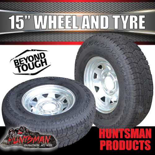 15x6 Galvanised 6 Stud Boat Trailer Steel Wheel Rim & 235/75R15 L/T 10 Ply Tyre - Image 4