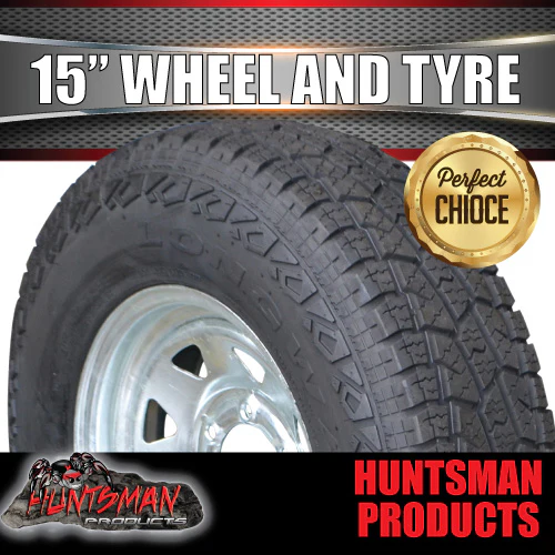 15x6 Galvanised 6 Stud Boat Trailer Steel Wheel Rim & 235/75R15 L/T 10 Ply Tyre - Image 5