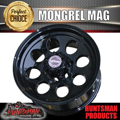 15X8 -22 Mongrel Alloy Mag Rim.  6/139.7 pcd Black Fits Patrol, Landcruiser, Hilux, Triton, Rodeo ETC - Image 5