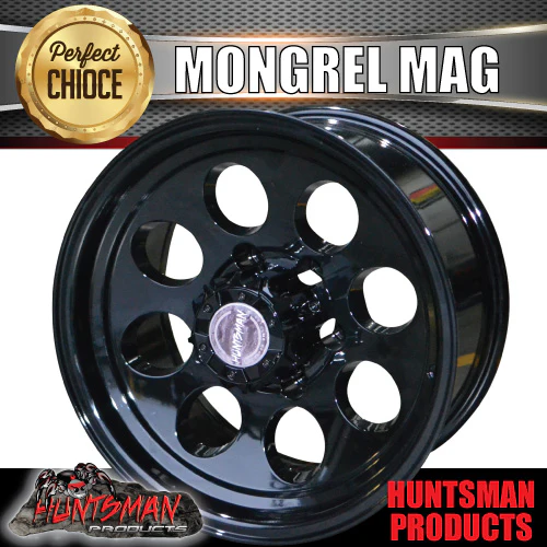 15X8 -22 Mongrel Alloy Mag Rim.  6/139.7 pcd Black Fits Patrol, Landcruiser, Hilux, Triton, Rodeo ETC - Image 6