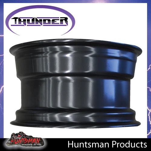 15x8 6 Stud Black Thunder Steel Rim -23 Offset. 6/139.7 PCD.  Fits Landcruiser, Patrol etc - Image 4