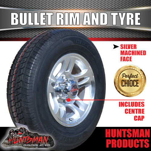 16" Caravan Trailer 6 stud Landcruiser Pattern Bullet Alloy Mag Wheel & 225/75R16C Tyre. - Image 3