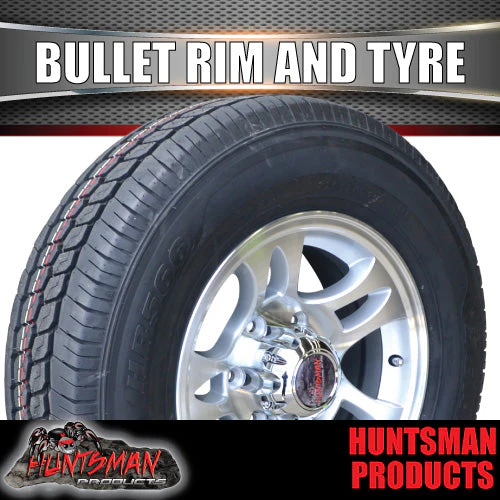 16" Caravan Trailer 6 stud Landcruiser Pattern Bullet Alloy Mag Wheel & 225/75R16C Tyre. - Image 5