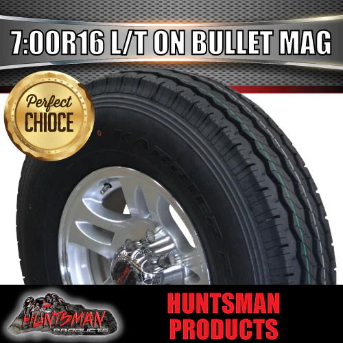16" Trailer (Plant) 6 stud Landcruiser Pattern bullet Alloy Rm & 7:00R16 L/T Truck Tyre. 7.00 16 - Image 3