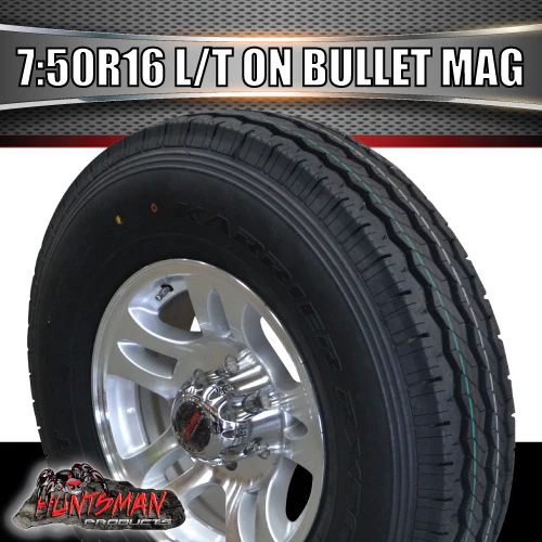 16" Trailer (Plant) 6 stud Landcruiser Pattern bullet Alloy Rm & 7:50R16 L/T Truck Tyre. 7.50 16 - Image 5