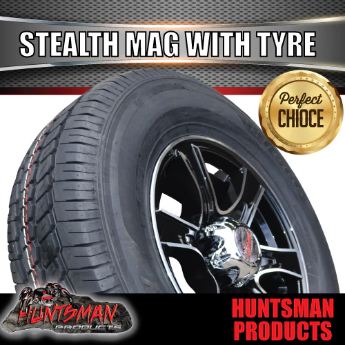 16" Trailer Caravan 6 stud Stealth Alloy & 195/65R16C Tyre. 195 65 16 - Image 7