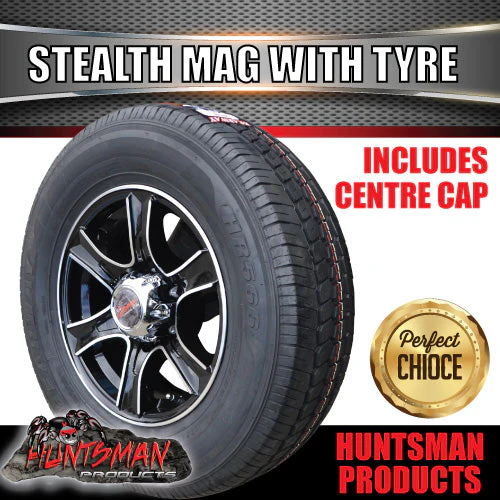 16" Caravan Trailer 6 stud Landcruiser Pattern Stealth Alloy & 225/75R16C Tyre. 225 75 16 - Image 4