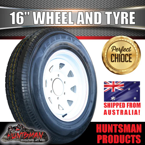 16" 6 stud trailer caravan steel wheel rim & 245/75R16 L/T tyre. 245 75 16 - Image 4
