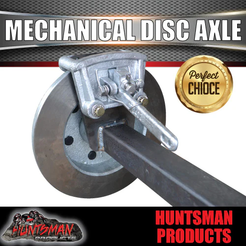 1600KG Mechanical Disc Braked Caravan Trailer Axle. Parallel. 6 Stud l/C Pattern - Image 3