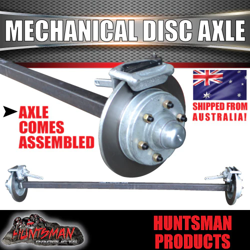 1600KG Mechanical Disc Braked Caravan Trailer Axle. Parallel. 6 Stud l/C Pattern - Image 5
