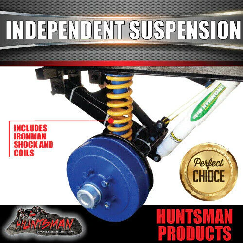 1600Kg Off Road Camper Trailer Caravan Shock & Coil Independent Suspension - Image 3