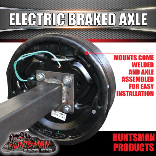 1600Kg Parallel Electric Drum Braked Trailer Caravan Axle. 50mm Square - Image 5