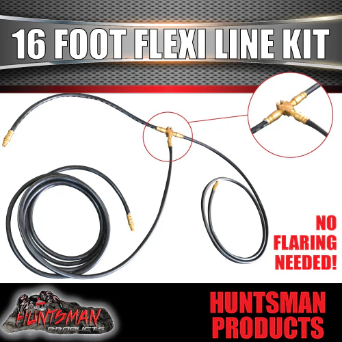 Boat Trailer Caravan 16ft, 4870mm Hydraulic Disc Drum Brake Flexi Hose Line Kit - Image 2