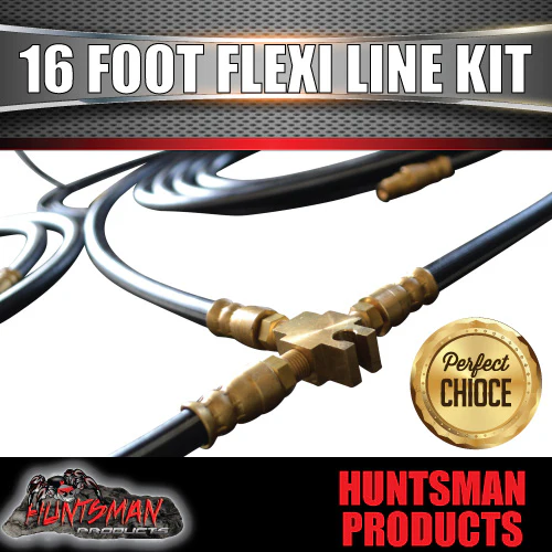Boat Trailer Caravan 16ft, 4870mm Hydraulic Disc Drum Brake Flexi Hose Line Kit - Image 3