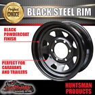 16x6 Trailer Caravan Black 6 Stud L/C Sunraysia Steel Wheel Rim 6/139.7 PCD - Image 2