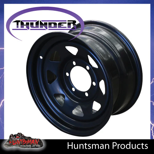 16X7 6 Stud Thunder Steel Rim +7 Offset 6/139.7 PCD Fit Ranger Triton etc - Image 2