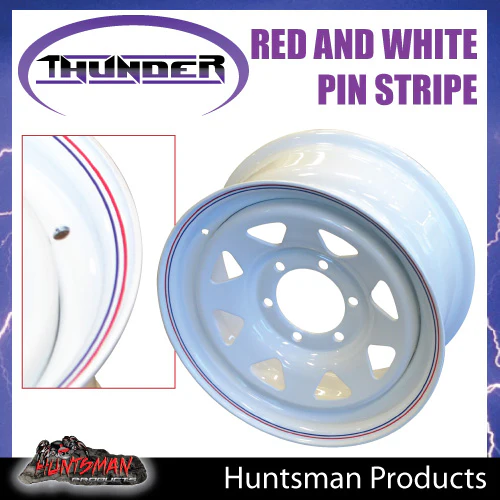 16x7 6 Stud White Thunder Steel Rim +25 Offset. 6/139.7 PCD. Fits Ranger, Hilux, BT 50, D-Max etc - Image 2