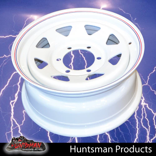 16x7 6 Stud White Thunder Steel Rim +25 Offset. 6/139.7 PCD. Fits Ranger, Hilux, BT 50, D-Max etc - Image 5