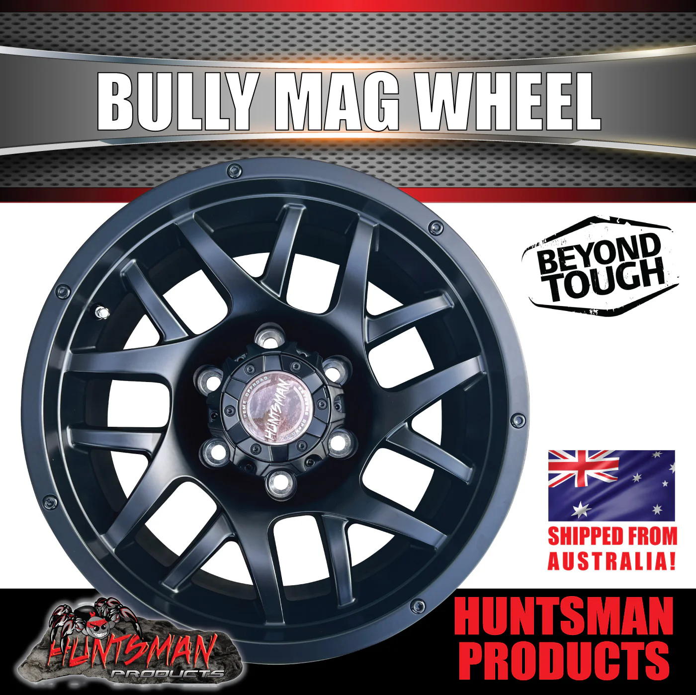 16X8 +15 Offset Bully Mag Wheel 6/139.7 pcd suit Ranger Hilux ETC - Image 3