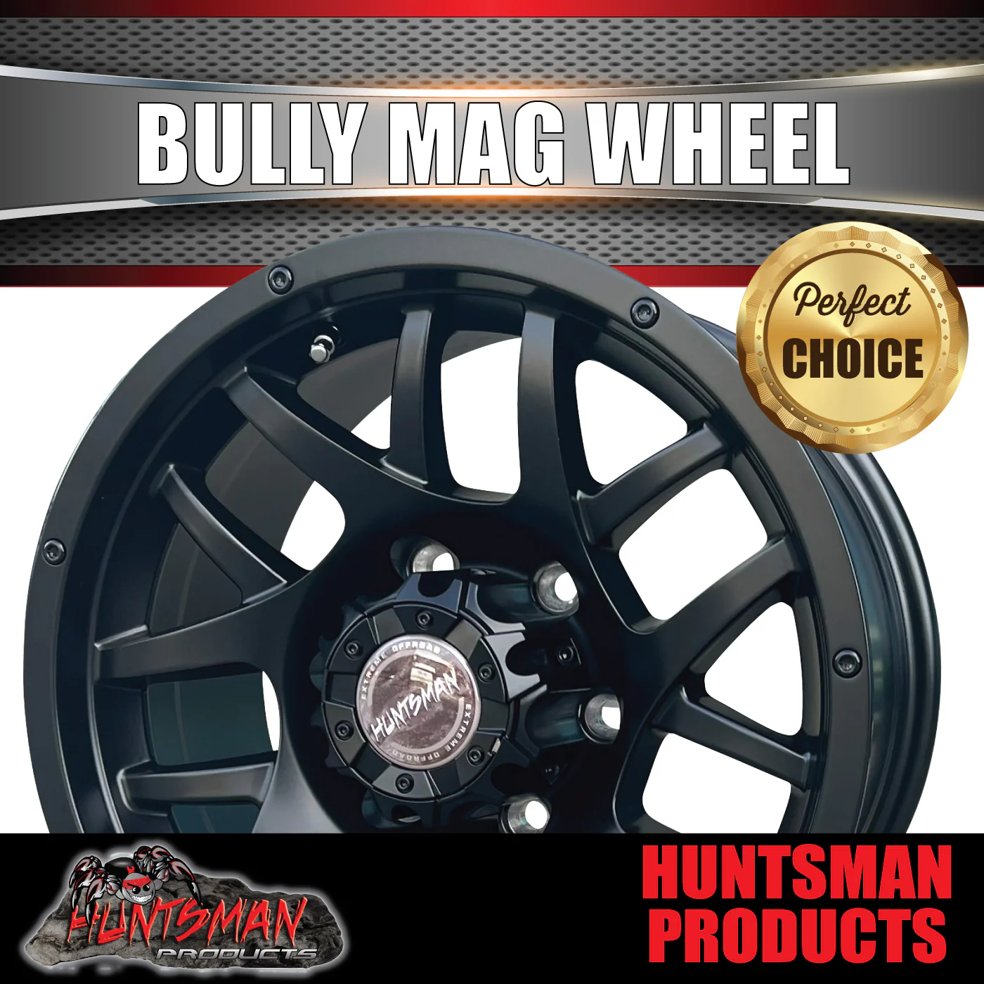 16X8 +15 Offset Bully Mag Wheel 6/139.7 pcd suit Ranger Hilux ETC - Image 4