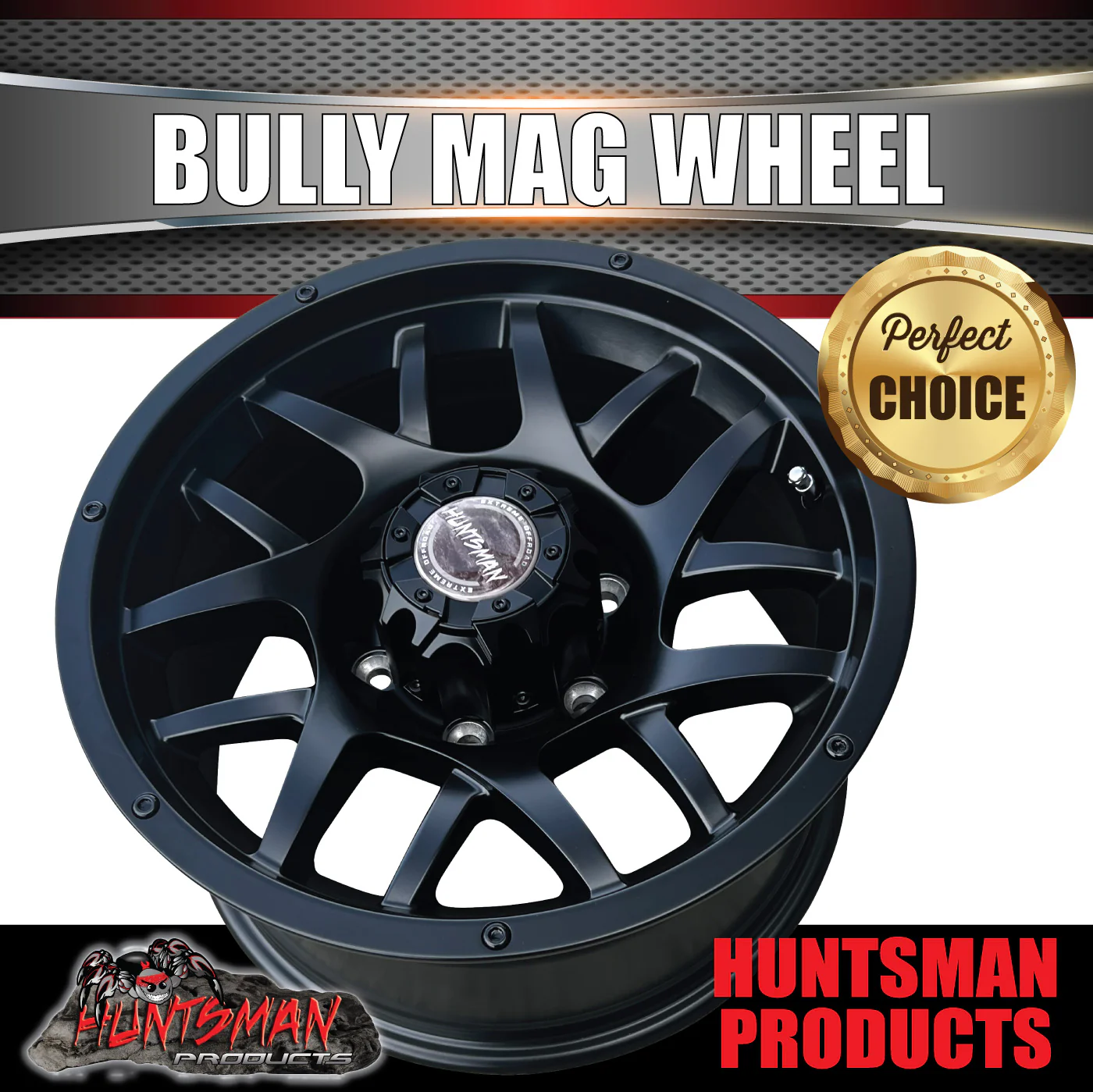 16X8 +15 Offset Bully Mag Wheel 6/139.7 pcd suit Ranger Hilux ETC - Image 5