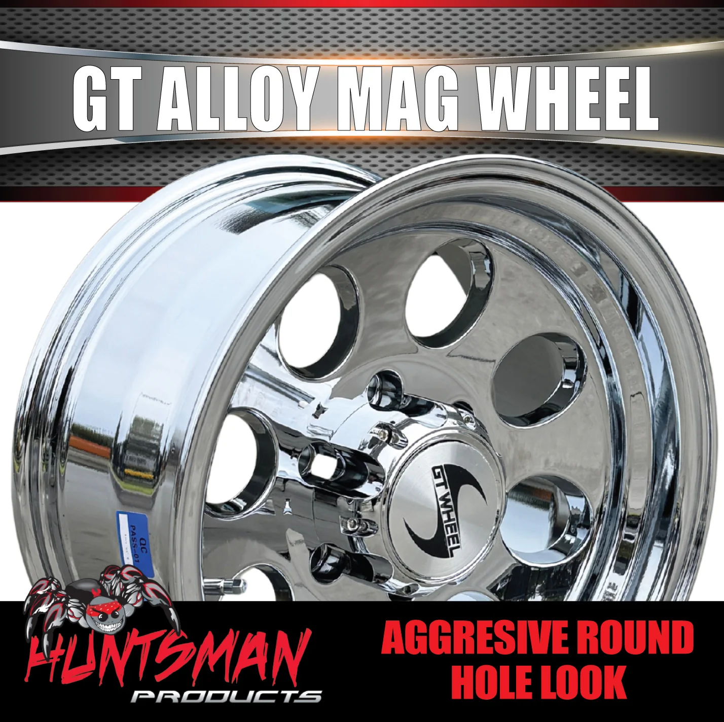 16X8 -20 Offset Chrome Vacuum GT Alloy Wheel 4WD 6/139.7 pcd suits Patrol Landcruiser - Image 5