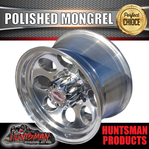 16X8 -22 Mongrel Alloy Mag Wheel Rim 6/139.7 pcd. Polished Finish. Fits Landcruiser, Patrol, Hilux, BT50, Ranger Etc - Image 4