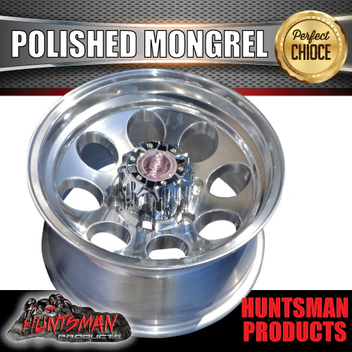 16X8 -22 Mongrel Alloy Mag Wheel Rim 6/139.7 pcd. Polished Finish. Fits Landcruiser, Patrol, Hilux, BT50, Ranger Etc - Image 6