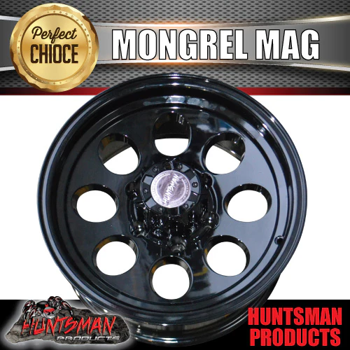 16X8 -22 Offset Mongrel Alloy Mag Rim 6/139.7 pcd Black Suits Patrol Toyota Hilux etc - Image 4