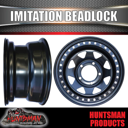 16X8 5/150 PCD 0 Offset Steel Imitation Beadlock Rim.   Fits Toyota Landcruiser - Image 2