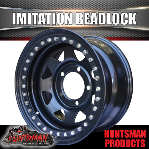 16X8 5/150 PCD 0 Offset Steel Imitation Beadlock Rim.   Fits Toyota Landcruiser - Image 3