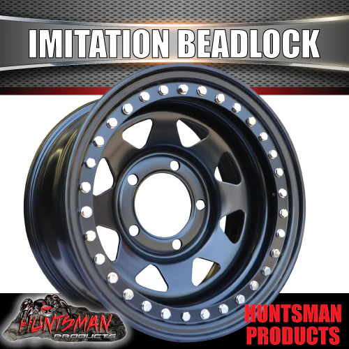 16X8 5/150 PCD 0 Offset Steel Imitation Beadlock Rim.   Fits Toyota Landcruiser - Image 5