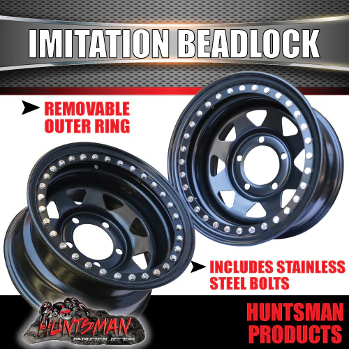 16X8 5/150 PCD -25 Offset Steel Imitation Beadlock Rim.   Fits Toyota Landcruiser - Image 3