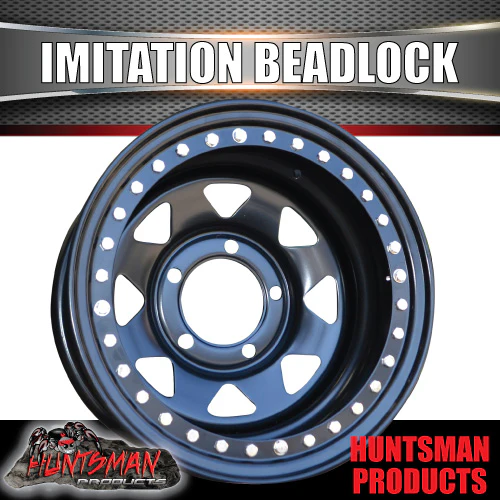 16X8 5/150 PCD -50 Offset Steel Imitation Beadlock Rim.   Fits Toyota Landcruiser 76, 78, 79 - Image 3