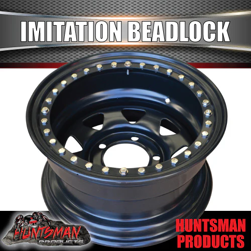 16X8 5/150 PCD -50 Offset Steel Imitation Beadlock Rim.   Fits Toyota Landcruiser 76, 78, 79 - Image 4