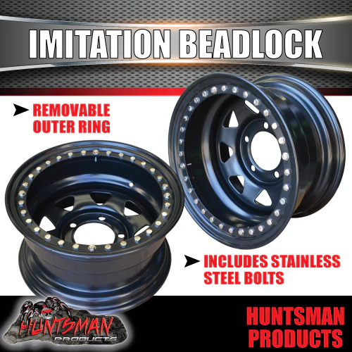 16X8 5/150 PCD -50 Offset Steel Imitation Beadlock Rim.   Fits Toyota Landcruiser 76, 78, 79 - Image 6