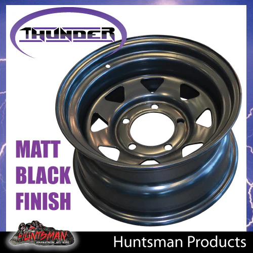 16x8 5/150 PCD Black thunder Steel Wheel Rim -25 Offset.  Fits Toyota Landcruiser - Image 4