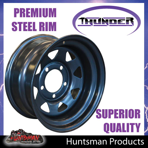 16x8 5/150 PCD Black thunder Steel Wheel Rim -25 Offset.  Fits Toyota Landcruiser - Image 5