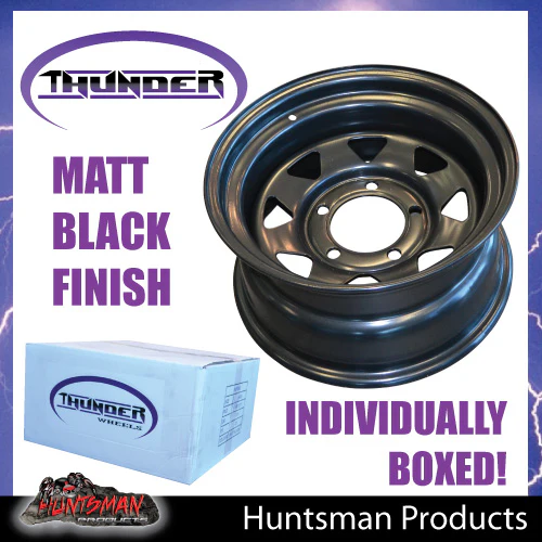 16x8 5/150 PCD Black thunder Steel Wheel Rim -25 Offset.  Fits Toyota Landcruiser - Image 6