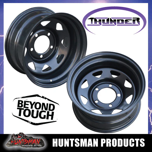 16x8 5/150 PCD Black thunder Steel Wheel Rim -50 Offset.   Fits Toyota Landcruiser - Image 6