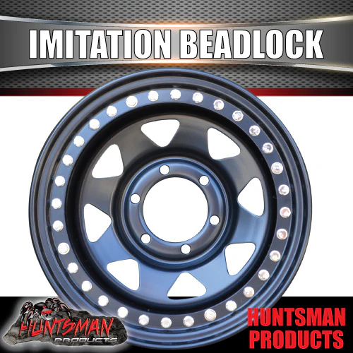 16X8 6/139.7 PCD -23 Offset Steel Imitation Beadlock Rim.  Fits Landcruiser, Patrol etc - Image 5