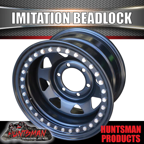 16X8 6/139.7 PCD -23 Offset Steel Imitation Beadlock Rim.  Fits Landcruiser, Patrol etc - Image 6