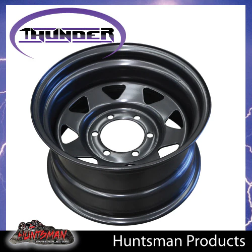 16X8 6 Stud BlackThunder Rim -23 Offset. 6/139.7 PCD.  Fits Landcruiser, Patrol etc - Image 5