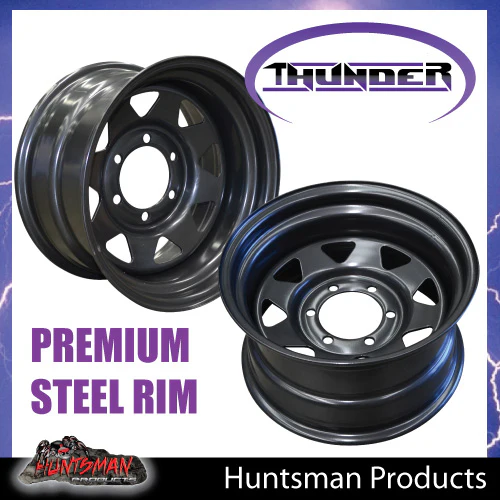 16X8 6 Stud BlackThunder Rim -23 Offset. 6/139.7 PCD.  Fits Landcruiser, Patrol etc - Image 6