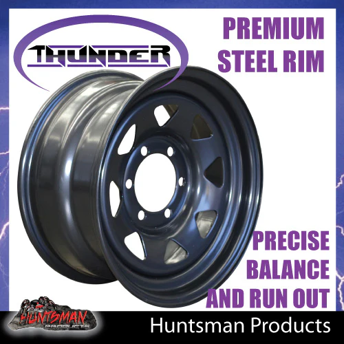 16X8 6 Stud Thunder Steel Rim +20 Offset 6/139.7 PCD. Fits Ranger, Hilux, BT 50, D-Max etc - Image 6